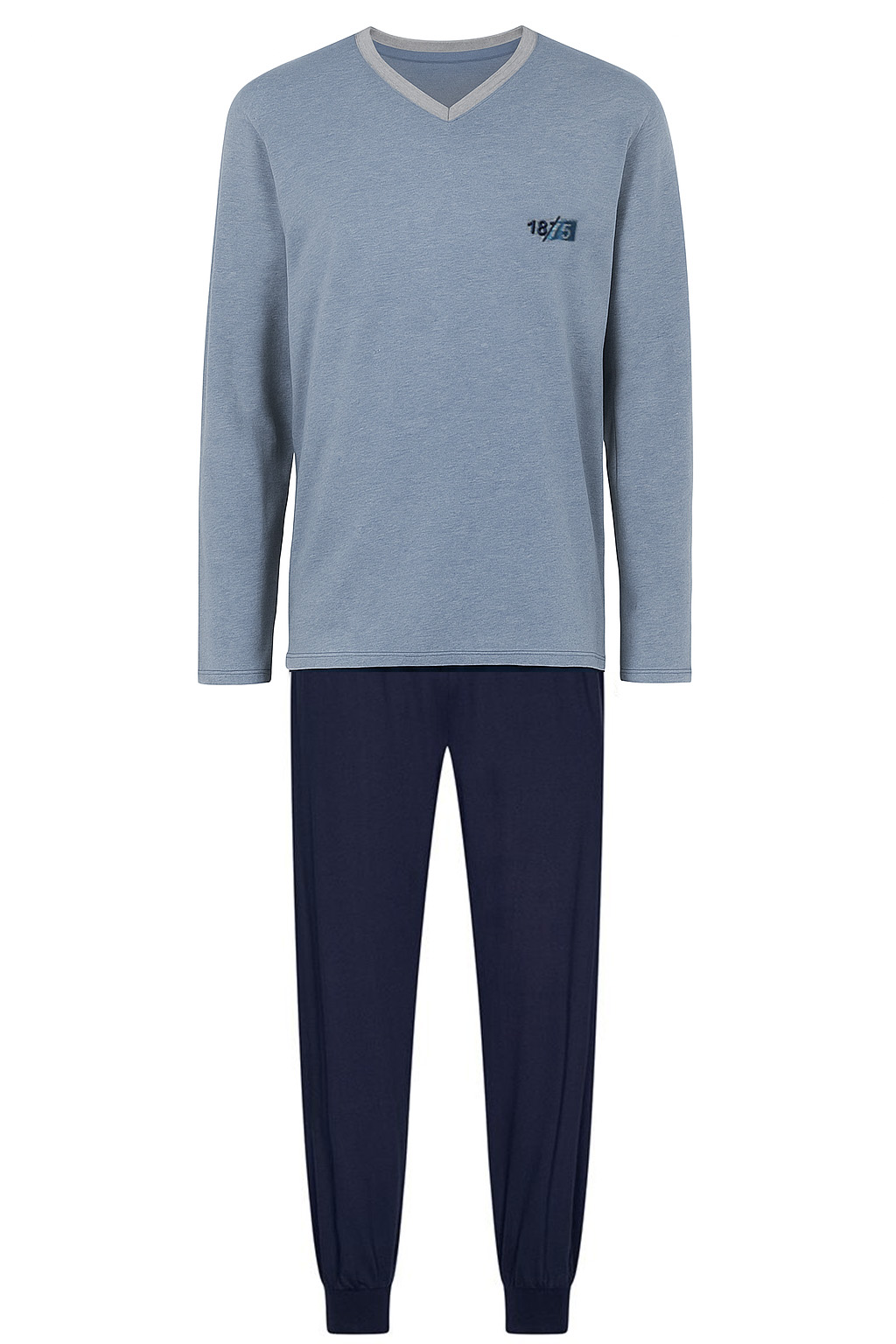 Schiesser Pyjama stretch jeans blauw afbeelding